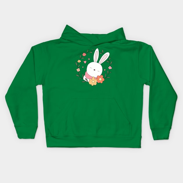 Little Bunny Kids Hoodie by valentinahramov